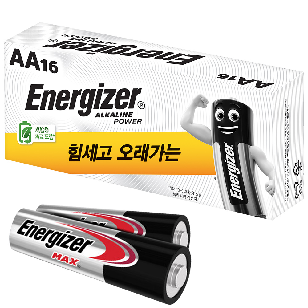 에너자이저 알카라인 AA건전지 VALUE PACK, 18개입, 1개